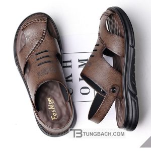 Dép Sandal Nam Da Bò Bít Mũi DSD06 (13)