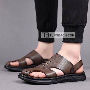Dép Sandal Nam Da Bò Bít Mũi DSD06 (2)