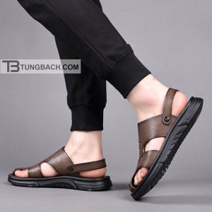 Dép Sandal Nam Da Bò Bít Mũi DSD06 (8)