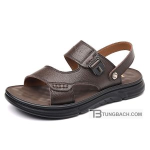 Dép Sandal Nam Da Bò Thật DSD02 (2)