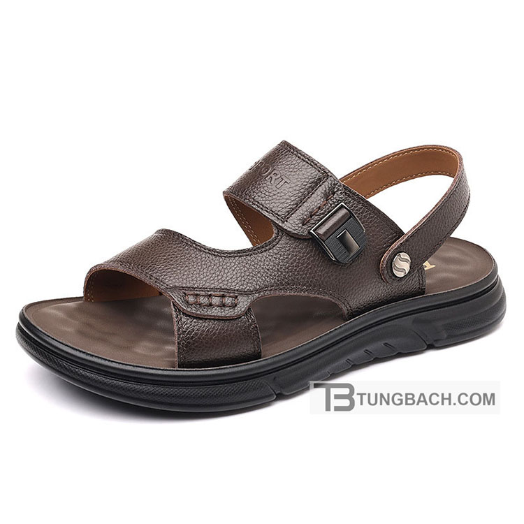 Dép Sandal Nam Da Bò Thật DSD02 (2)