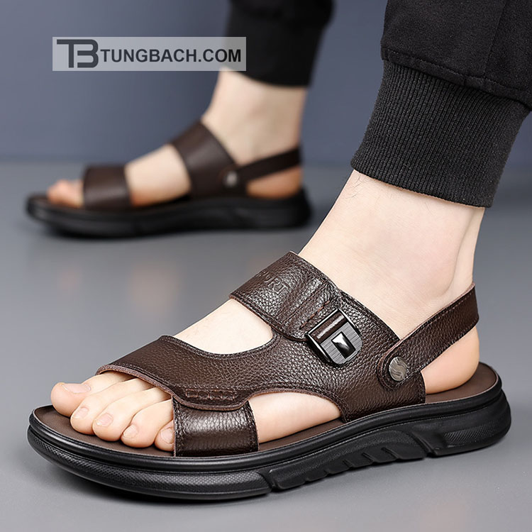 Dép Sandal Nam Da Bò Thật DSD02 (8)