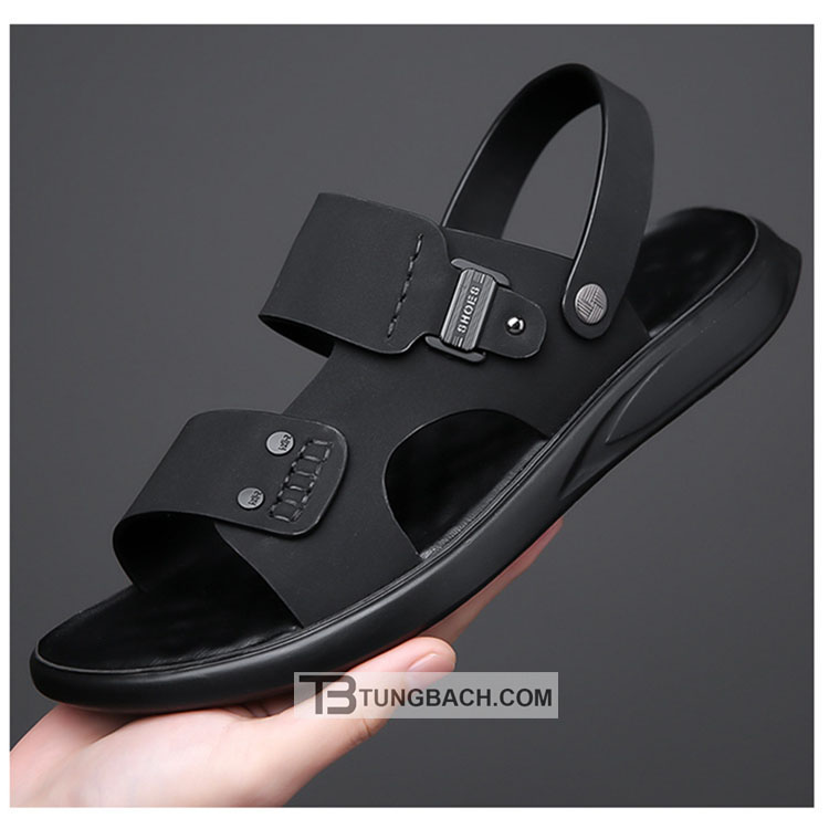 Dép Sandal Nam Da Microfiber Đế PU Êm Chân DSD08 - Ảnh 2