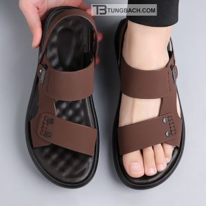 Dép Sandal Nam Da Microfiber Đế PU Êm Chân DSD08 (21)