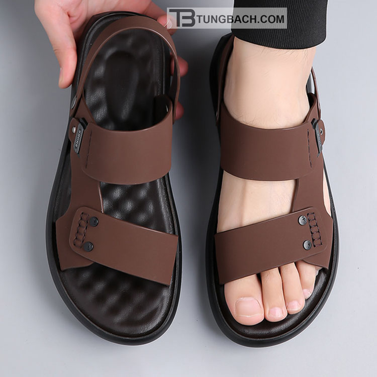 Dép Sandal Nam Da Microfiber Đế PU Êm Chân DSD08 (21)