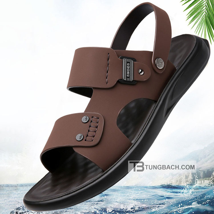 Dép Sandal Nam Da Microfiber Đế PU Êm Chân DSD08 - Ảnh 7
