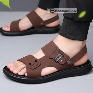 Dép Sandal Nam Da Microfiber Đế PU Êm Chân DSD08 (3)