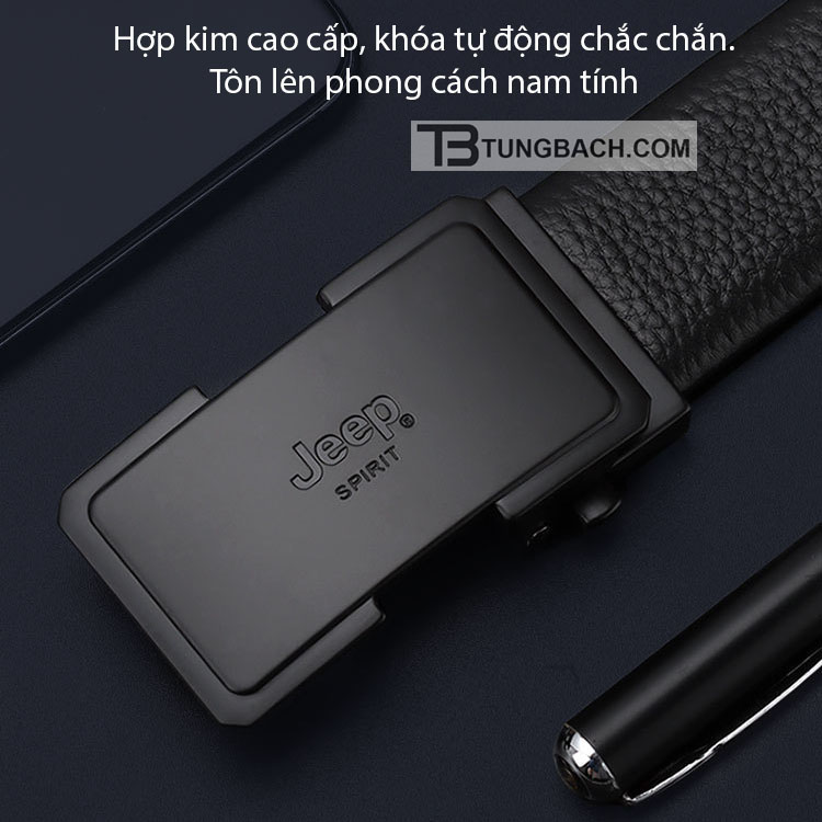 Thắt Lưng Jeep Da Bò TL08 Khóa Tự Động Chính Hãng - Ảnh 6
